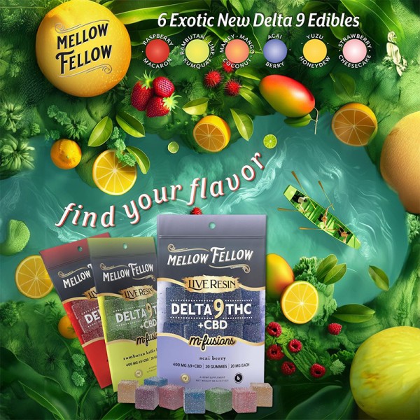 MELLOW FELLOW M-FUSION LIVE RESIN D9 GUMMIES 40MG/2CT/30PK